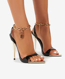 Black Locked In Heels