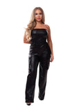 Date Night Cargo Leather Jumpsuit