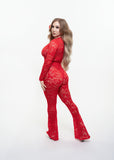 Laced Up Red 2 Piece Set