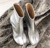 Silver Split Toe Boots